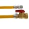 Jones Stephens 5/8" OD (1/2" ID) Gas Connector, 3/4" MIP x 3/4" FIP Ball Valve x 48" G71244 - alternate 1